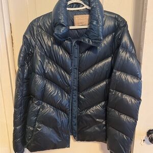 Athleta Navy Puffer Coat